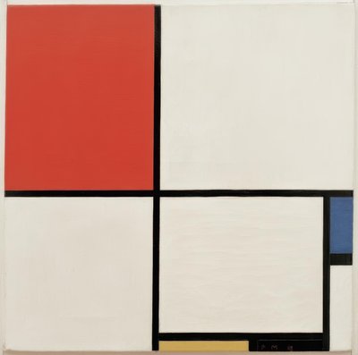 Komposition Nr. III; Komposition mit Rot, Blau, Gelb und Schwarz von Piet Mondrian